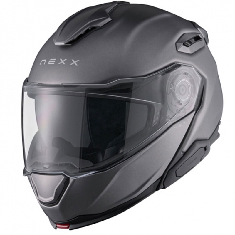 Nexx X.Lifetour Plain mat titanium opklapbare motorhelm