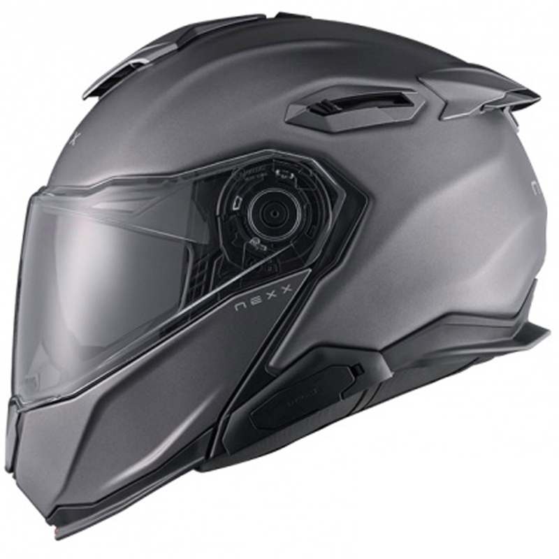 Nexx X.Lifetour Plain mat titanium opklapbare motorhelm