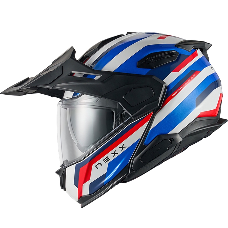 Nexx X.Lifecountry Westbound blauw-rode flip-up motorhelm