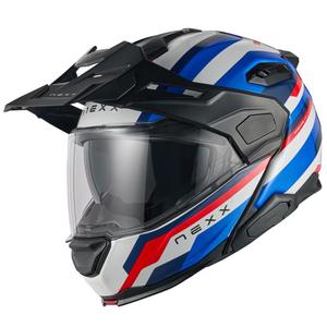 Nexx X.Lifecountry Westbound blauw-rode flip-up motorhelm