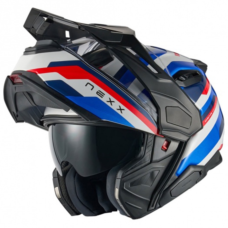 Nexx X.Lifecountry Westbound blauw-rode flip-up motorhelm