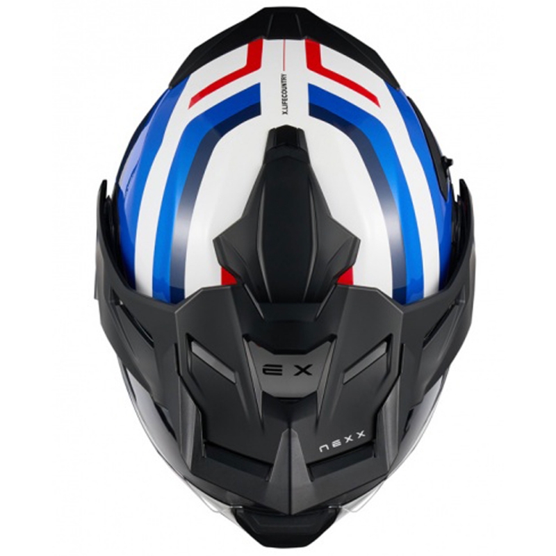 Nexx X.Lifecountry Westbound blauw-rode flip-up motorhelm
