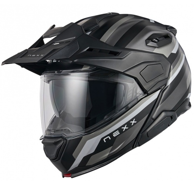 Opklapbare motorhelm Nexx X.Lifecountry Westbound mat zwart-grijs