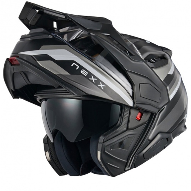 Opklapbare motorhelm Nexx X.Lifecountry Westbound mat zwart-grijs