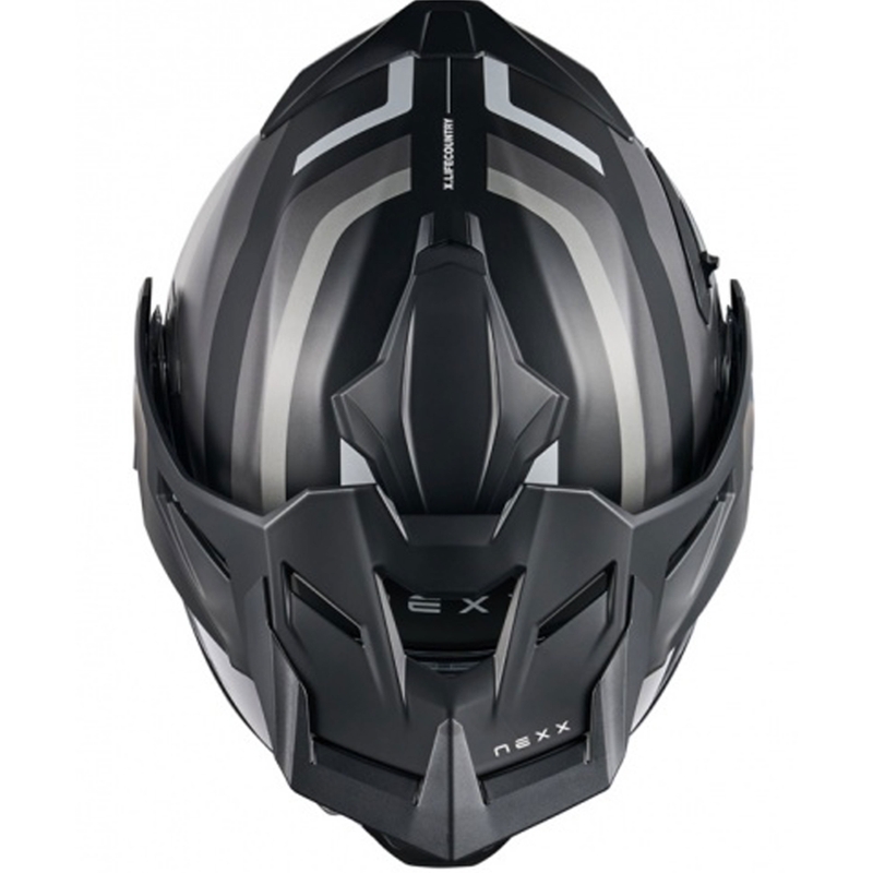 Opklapbare motorhelm Nexx X.Lifecountry Westbound mat zwart-grijs