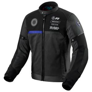 Revit Swiftblade motorjas zwart en blauw