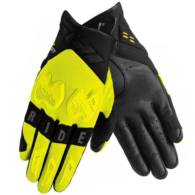 Motorhandschoenen Shima Drift fluo geel-zwart