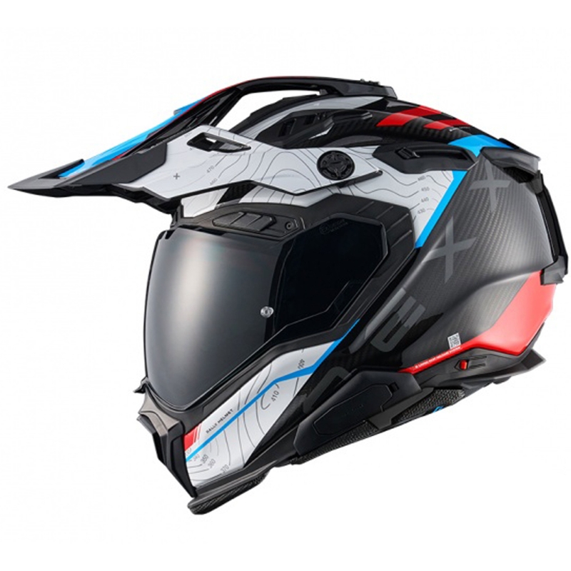 Enduro motorhelm Nexx X.WED3 Furka blauw-rood