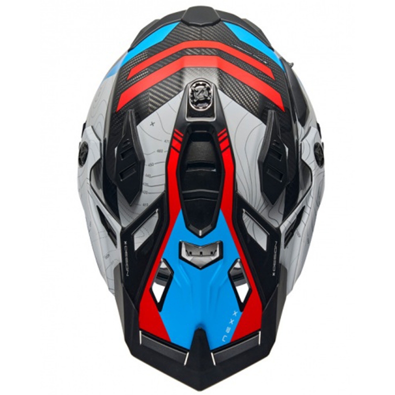 Enduro motorhelm Nexx X.WED3 Furka blauw-rood