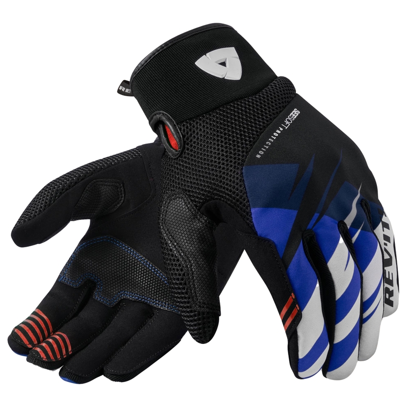 Revit Surge motorhandschoenen zwart-blauw