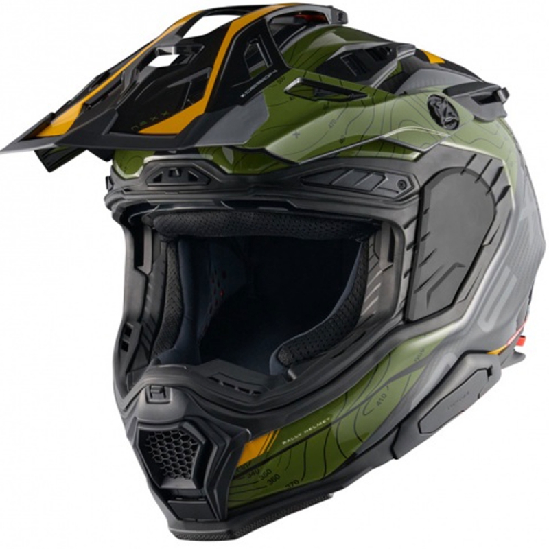 Enduro motorhelm Nexx X.WED3 Furka groen-geel