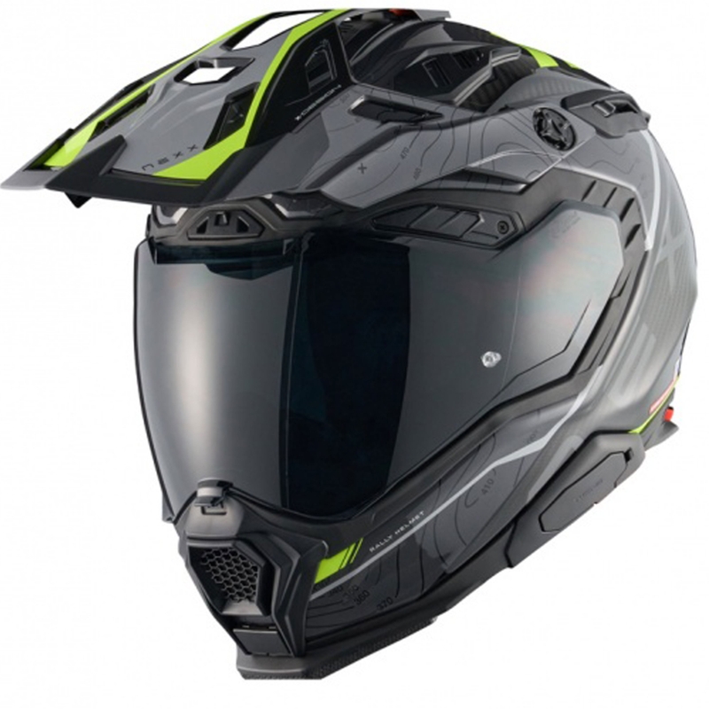 Enduro motorhelm Nexx X.WED3 Furka grijs-fluo geel