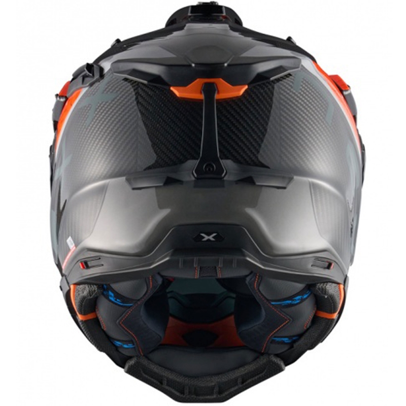 Enduro motorhelm Nexx X.WED3 Furka oranje-grijs