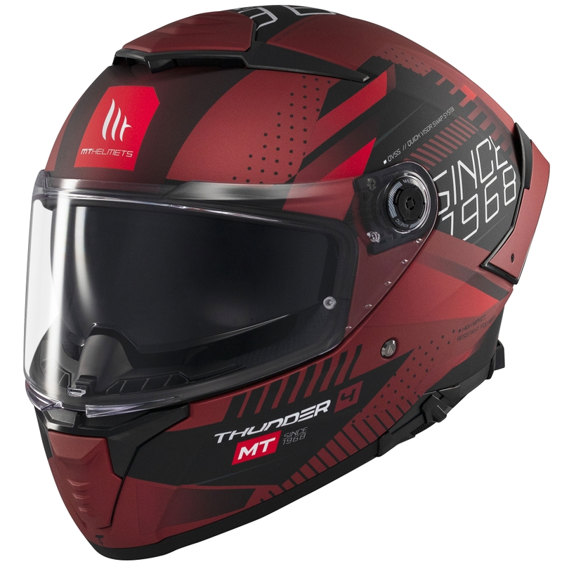 MT Thunder 4 SV Luminence integraal motorhelm mat rood