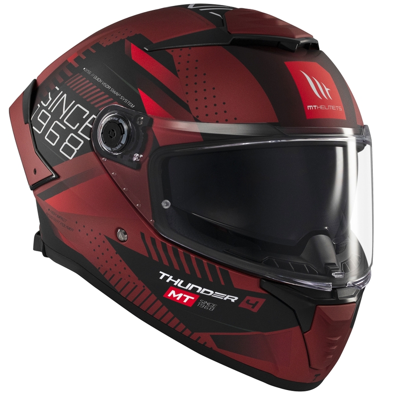 MT Thunder 4 SV Luminence integraal motorhelm mat rood
