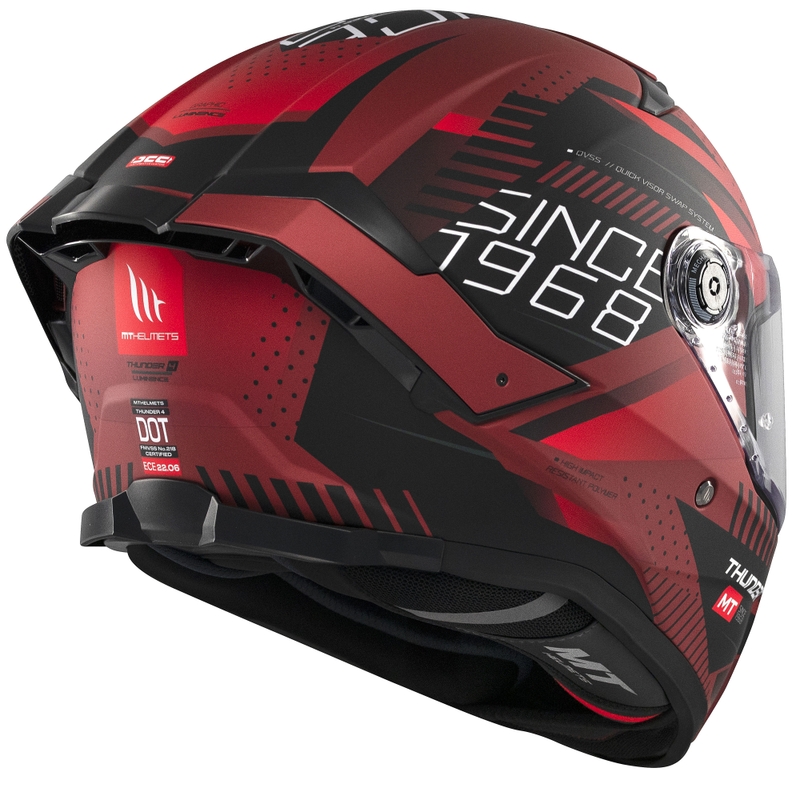 MT Thunder 4 SV Luminence integraal motorhelm mat rood