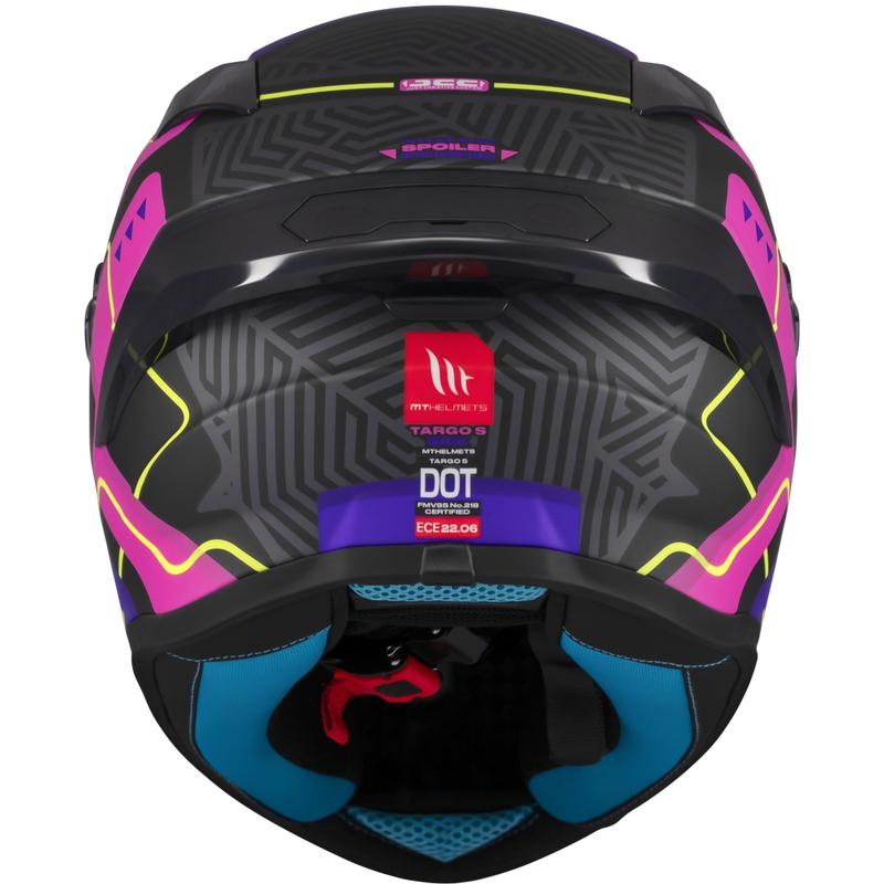 MT Targo S Brik integraal motorhelm mat zwart en roze