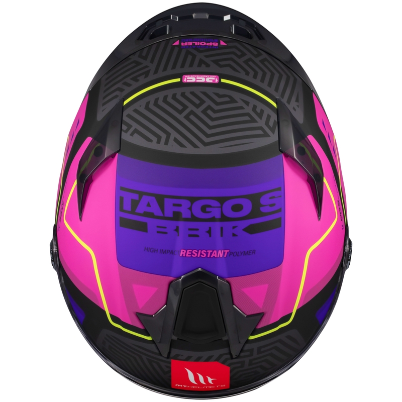 MT Targo S Brik integraal motorhelm mat zwart en roze