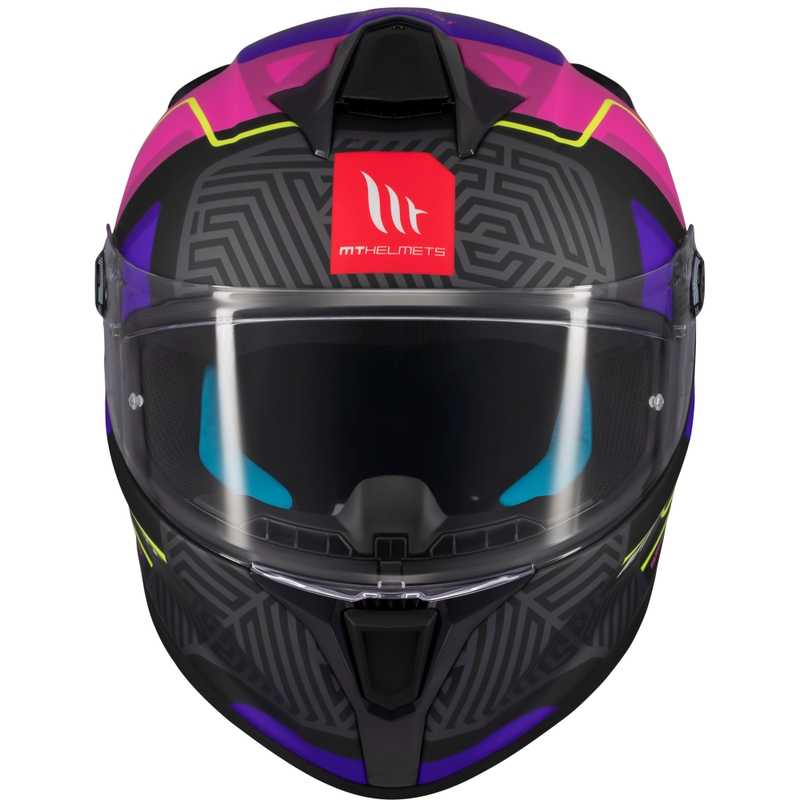 MT Targo S Brik integraal motorhelm mat zwart en roze