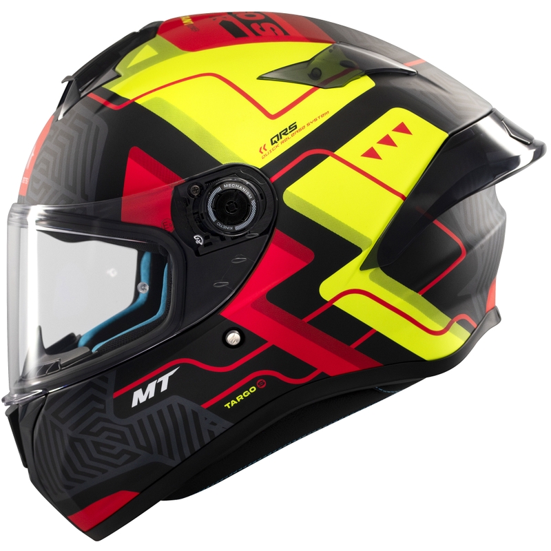 MT Targo S Brik integraal motorhelm mat zwart-geel