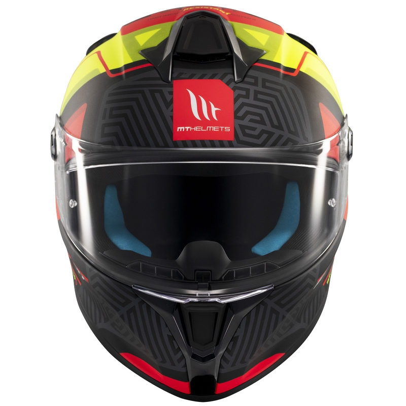 MT Targo S Brik integraal motorhelm mat zwart-geel