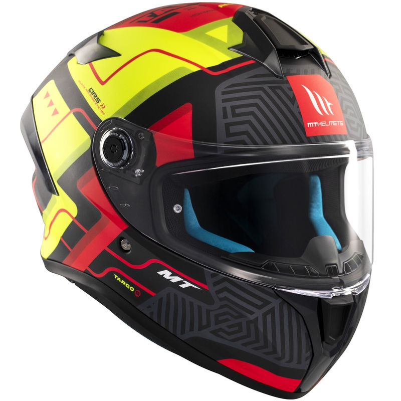 MT Targo S Brik integraal motorhelm mat zwart-geel