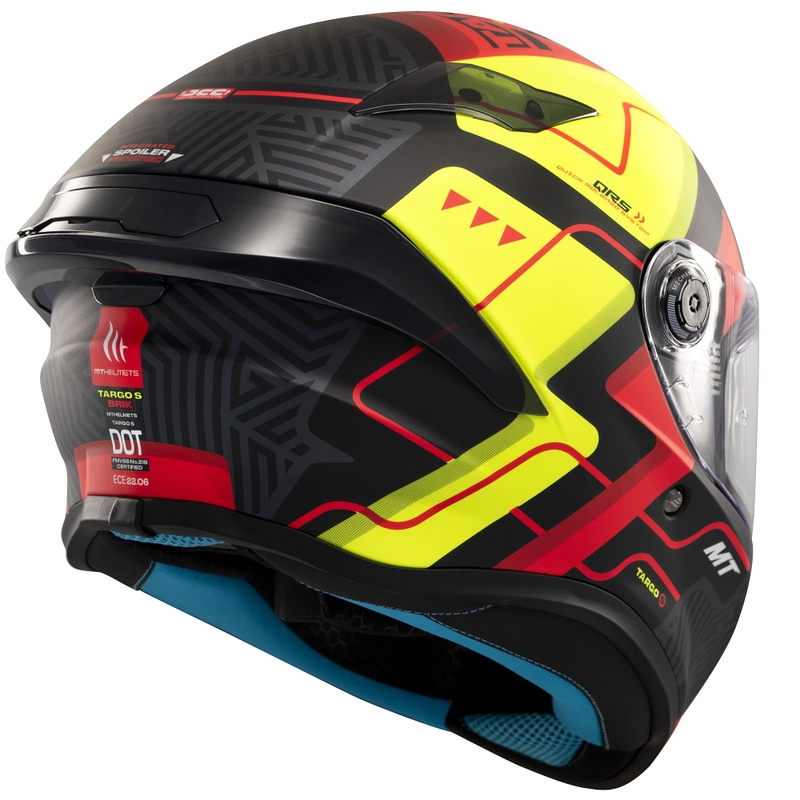 MT Targo S Brik integraal motorhelm mat zwart-geel