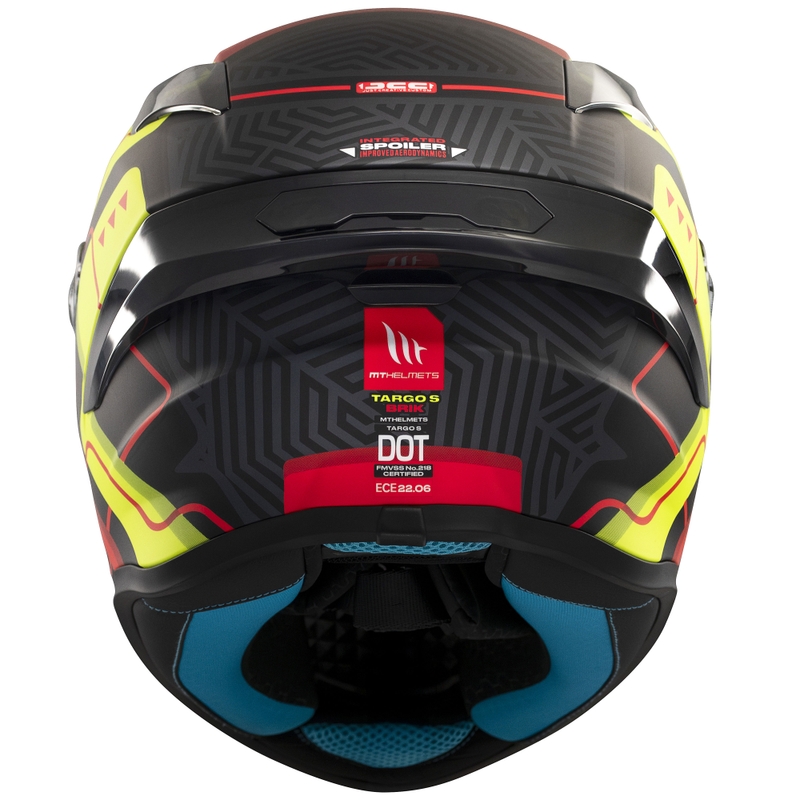 MT Targo S Brik integraal motorhelm mat zwart-geel