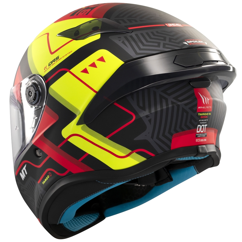 MT Targo S Brik integraal motorhelm mat zwart-geel
