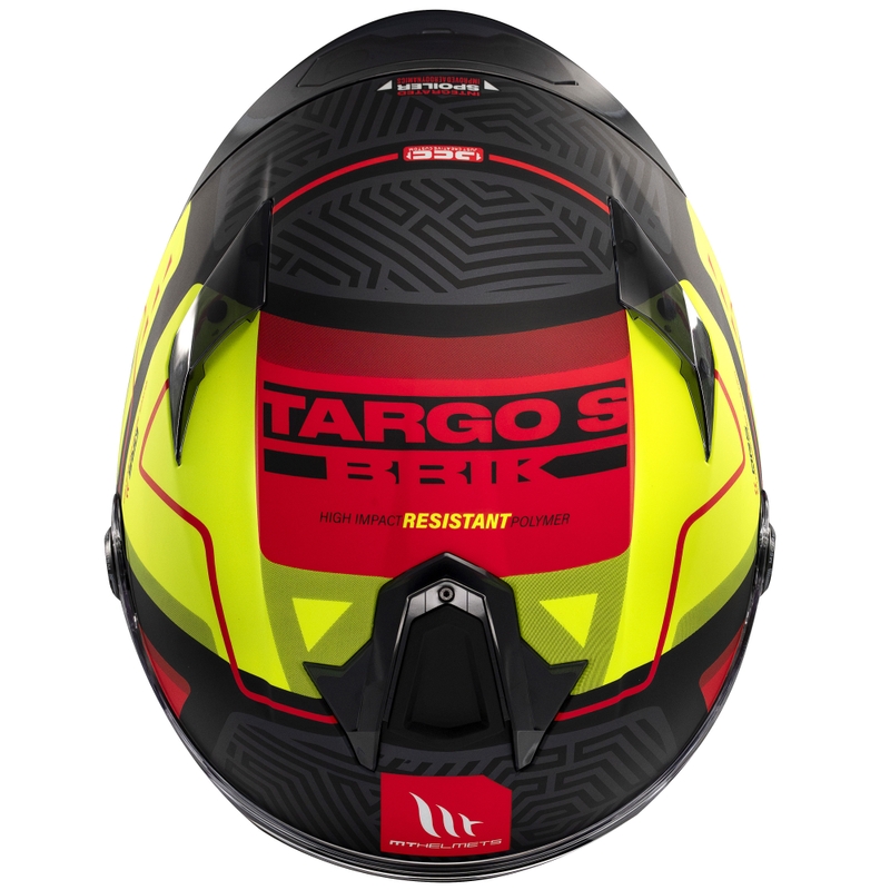 MT Targo S Brik integraal motorhelm mat zwart-geel
