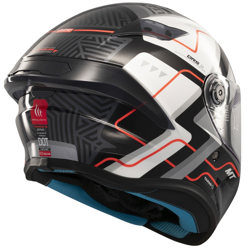 MT Targo S Brik integraal motorhelm glanzend zwart/wit
