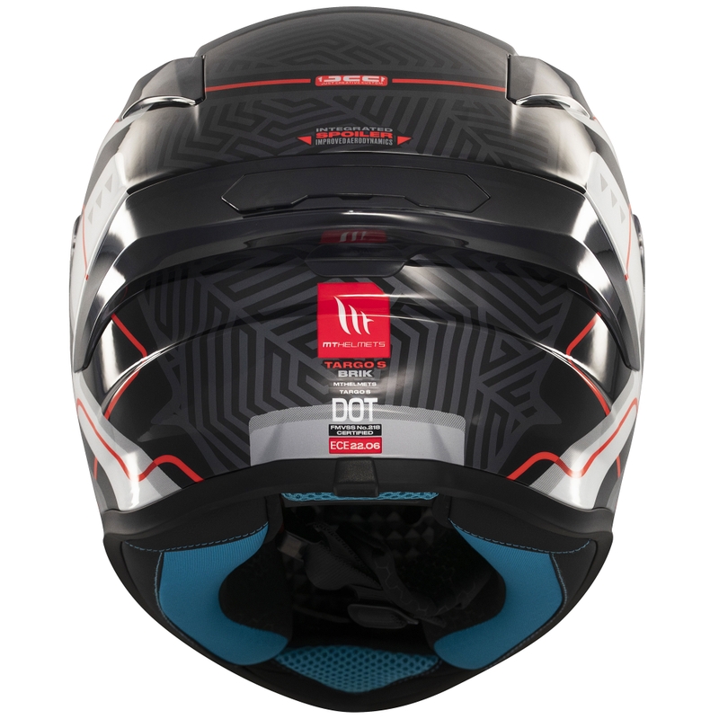 MT Targo S Brik integraal motorhelm glanzend zwart/wit
