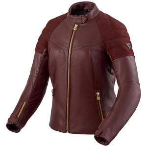 Dames Revit London aubergine leren motorjack