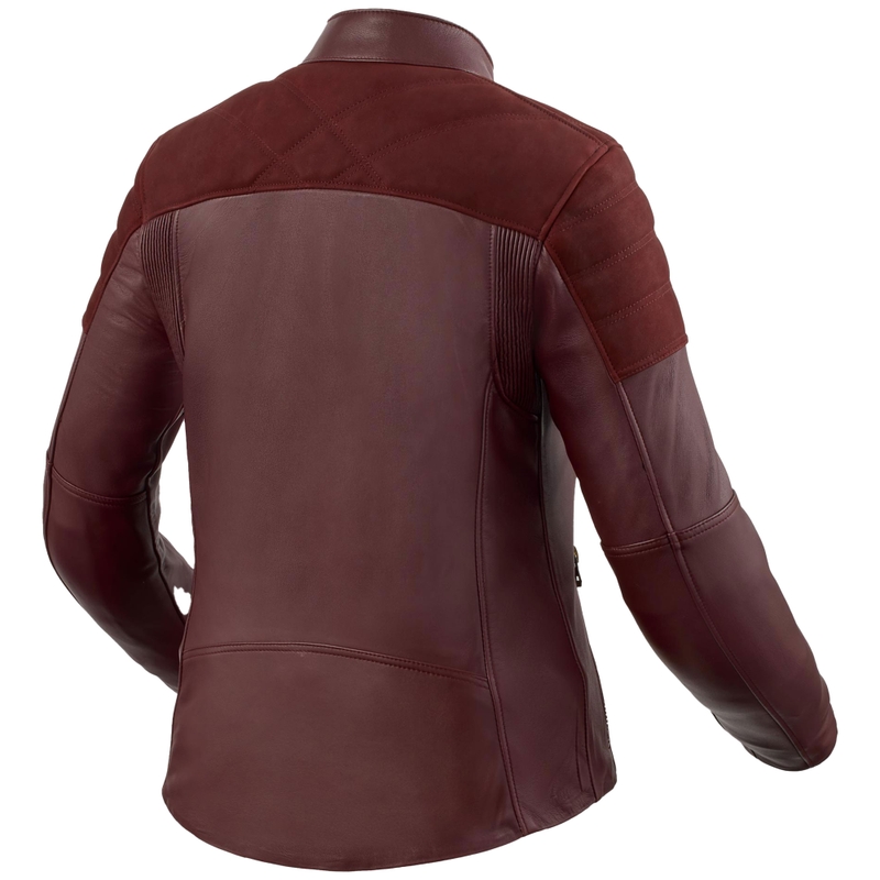 Dames Revit London aubergine leren motorjack
