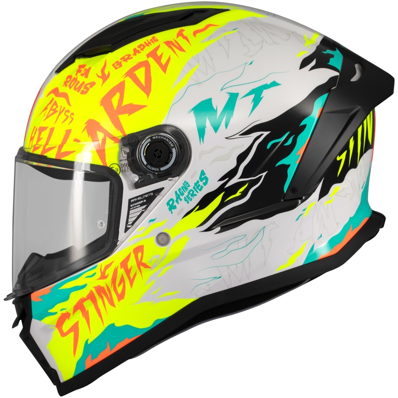 MT Stinger 2 Ardent integraal motorhelm wit-geel