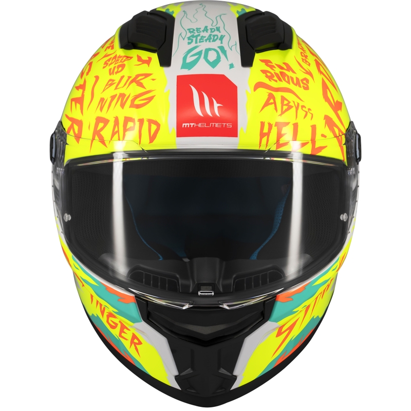MT Stinger 2 Ardent integraal motorhelm wit-geel