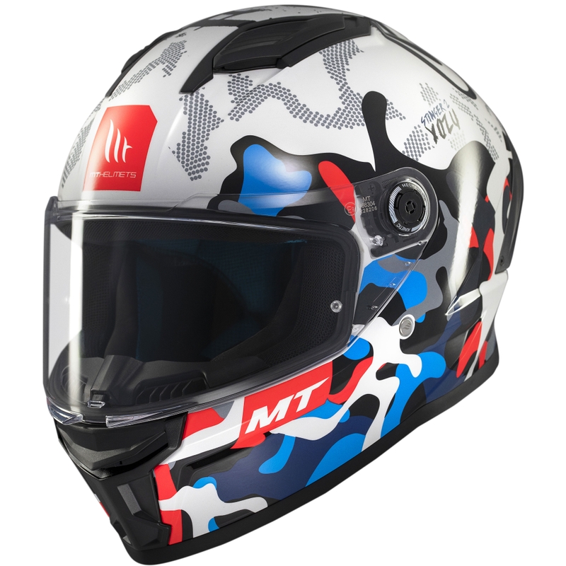 MT Stinger 2 Yozu integraal motorhelm wit-blauw