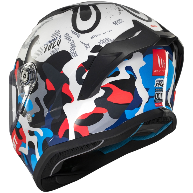 MT Stinger 2 Yozu integraal motorhelm wit-blauw