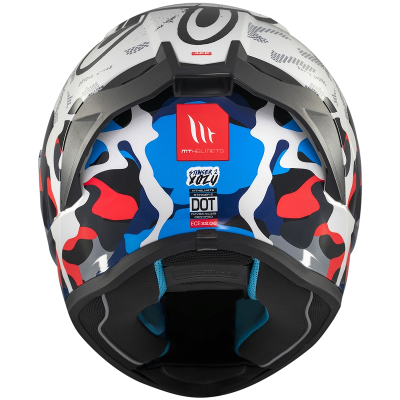 MT Stinger 2 Yozu integraal motorhelm wit-blauw