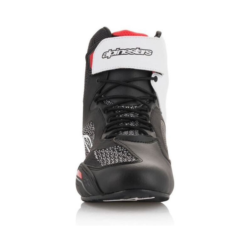 Alpinestars Faster 3 Rideknit zwart, wit en rode motorlaarzen