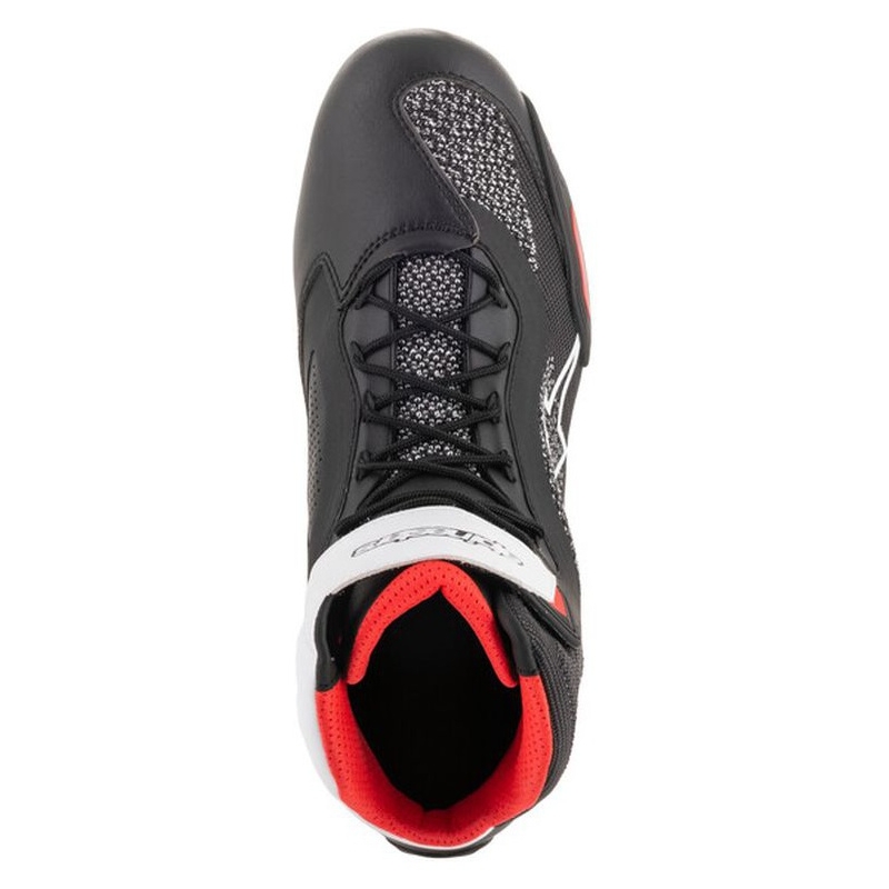 Alpinestars Faster 3 Rideknit zwart, wit en rode motorlaarzen