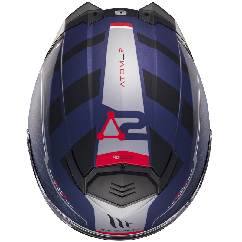 MT Atom 2 SV Destiny opklapbare motorhelm mat blauw-zwart