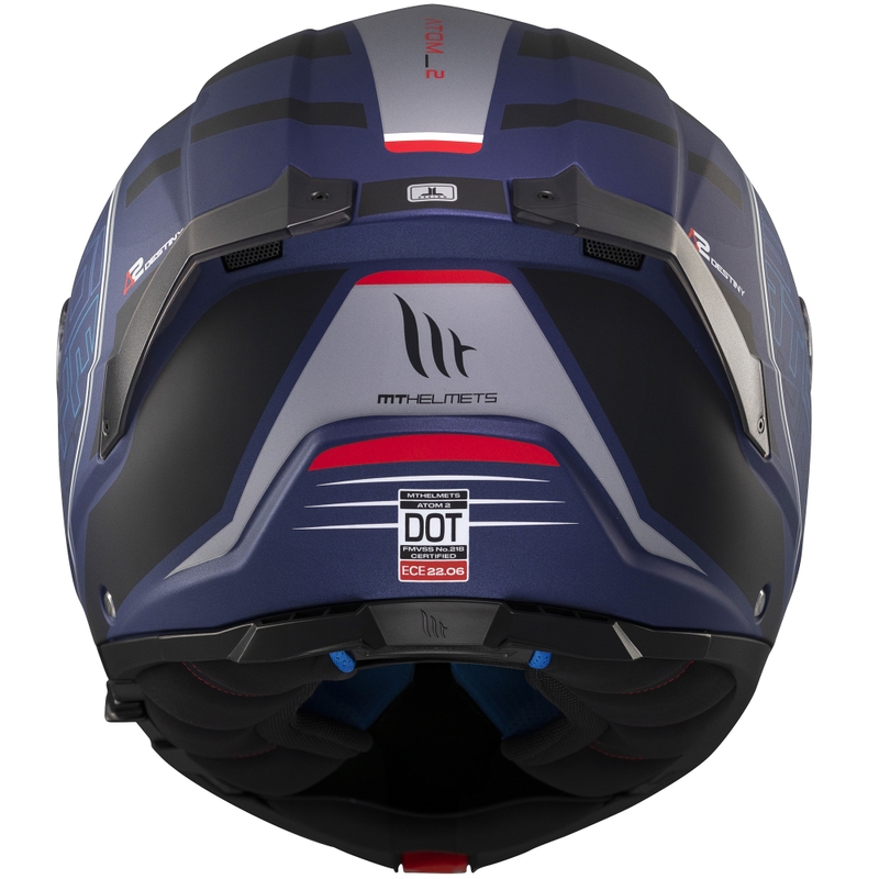 MT Atom 2 SV Destiny opklapbare motorhelm mat blauw-zwart