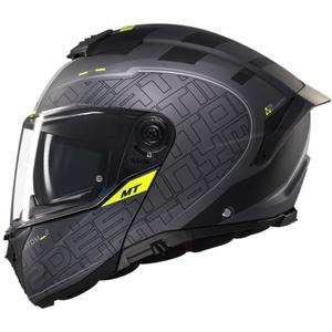 MT Atom 2 SV Destiny flip-up motorhelm mat zwart-grijs