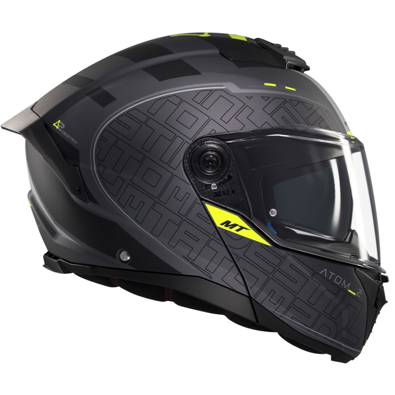 MT Atom 2 SV Destiny flip-up motorhelm mat zwart-grijs