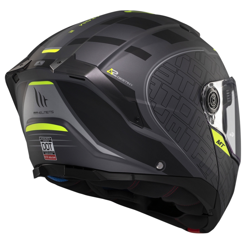 MT Atom 2 SV Destiny flip-up motorhelm mat zwart-grijs