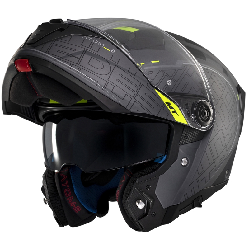 MT Atom 2 SV Destiny flip-up motorhelm mat zwart-grijs