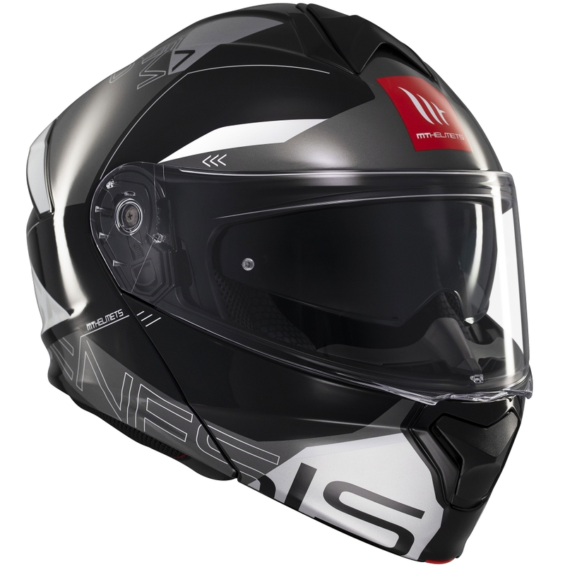 MT Genesis SV Atempo zwart-grijze opklapbare motorhelm