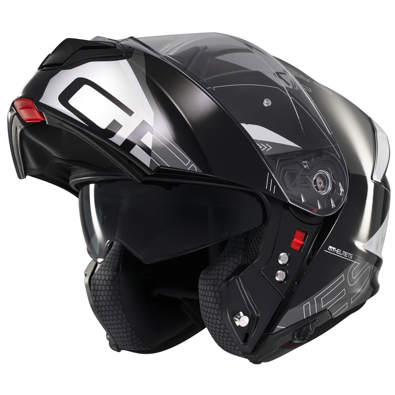 MT Genesis SV Atempo zwart-grijze opklapbare motorhelm