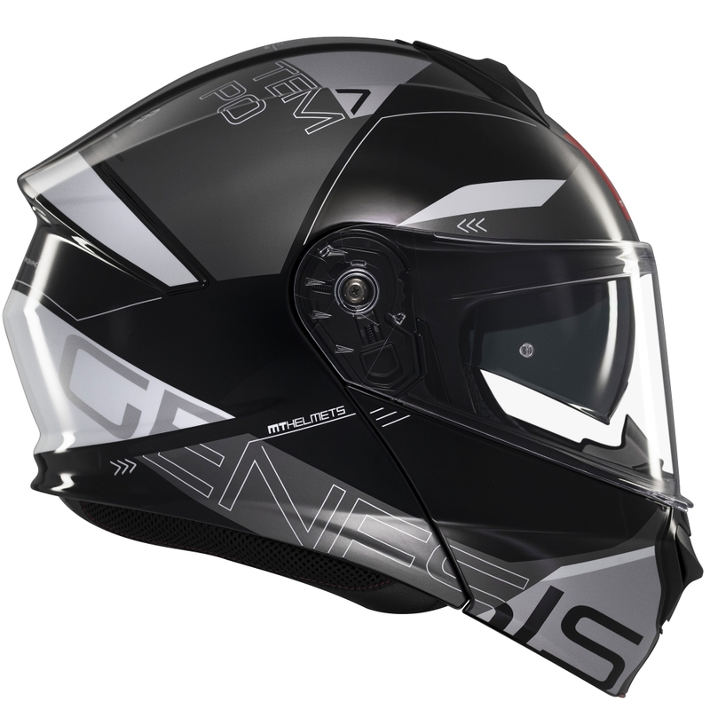MT Genesis SV Atempo zwart-grijze opklapbare motorhelm